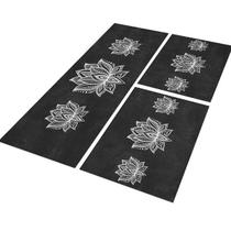 Tapete Passadeira Cozinha Lotus Pt 120x40 + 2 Capachos 60x40