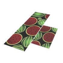 Tapete Passadeira Cozinha Watermelon 120x40 + Capacho 60x40