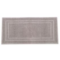 Tapete Passadeira de Quarto/banheiro Jacquard Retangular Vizapi Mykonos 50x100cm Cinza Gris Tapete Passadeira de Quarto/banheiro Jacquard Retangular Vizapi Mykonos 50x100cm Cinza Gris