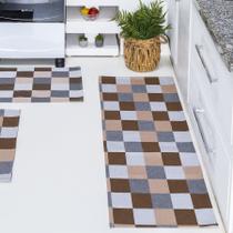 Tapete Passadeira Jacquard 1 Peça Antiderrapante Cozinha Corredor Quarto Sala