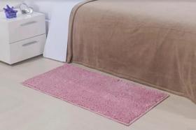 Tapete passadeira oásis 0,50x1,00 beira cama corredor quarto sala pelo macio classic antiderrapante (rosa bebe 1)