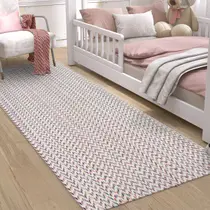 Tapete Passadeira para Quarto e Cozinha em Tear 100 Algodão Chevron Rústico Minimalista ZigueZague Cru Colorido com Antiderrapante Tapete Passadeira para Quarto e Cozinha em Tear 100 Algodão Chevron Rústico Minimalista ZigueZague Cru Colorido com Antiderrapante