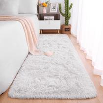 Tapete Passadeira Pelo Alto Felpudo Peludo Macio Anti Derrapante Alérgico Branco 60 x 180 cm Sala Quarto Escritório Tapete Passadeira Pelo Alto Felpudo Peludo Macio Anti Derrapante Alérgico Branco 60 x 180 cm Sala Quarto Escritório