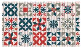 Tapete Passadeira Pvc Kapazi Varios Modelos E Cores 43cm X 6,00mt