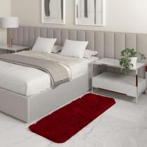 Tapete Passadeira Quarto Antiderrapante Vinho 50 x 140 cm