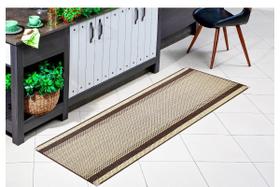 Tapete Passadeira Quarto Cozinha Sisal 0,66 x 2,30 Marrom Bege