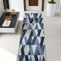 Tapete Passadeira Sala Quarto 0,60 M X 1,80m Antiderrapante Berlim Estampado Abstrato