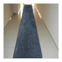 Tapete Passadeira Simples Aveludado 0,55x4,00 Borda sem costura Grafite Cód. 2139