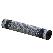 Tapete Passadeira Sisal 1,00m X 66cm Base Antiderrapante Para Corredor Cozinha Quarto Sala - Preto Cinza