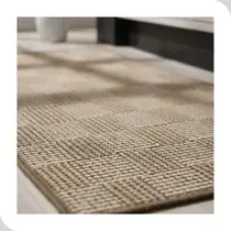 Tapete Passadeira Sisal 1,50m Bege Creme Cozinha Lancer