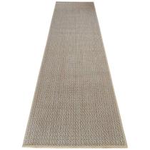 Tapete Passadeira Trilho Sisal Premium Bege Caramelo Palha Antiderrapante 0,66 x 6,00m