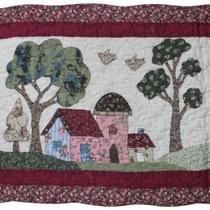 Tapete Patchwork Cozinha Quarto Paisagem Do Campo 100% Algodão 2,40m x 41cm