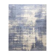 Tapete Patmos Aveludado 230x330 cm Azul Creme Poliéster Sala Abstrato Fino Tapete Patmos Aveludado 230x330 cm Azul Creme Poliéster Sala Abstrato Fino