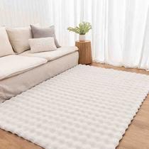 Tapete Pele Bubble 0,60 x 1,80 Marfim Niazitex