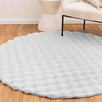 Tapete Pele Bubble Redondo 2,00 Prata Niazitex