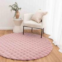 Tapete Pele Bubble Redondo 2,00 Rose Niazitex Tapete Pele Bubble Redondo 2,00 Rose Niazitex