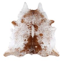 Tapete Pele Couro de Boi Natural - Branco e Marrom Salpicado