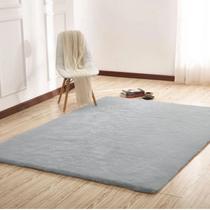 Tapete Pele de Coelho Touch 150x100cm Cinza - Laço Bebê