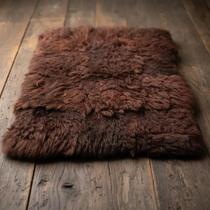 Tapete Pelego Marrom Lã Carneiro Super Macio Luxo Premium