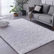 Tapete Pelo Alto Felpudo Peludo Macio Anti Derrapante Alérgico Branco 100 x 120 cm Sala Quarto Escritório