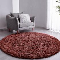 Tapete Pelo Alto Felpudo Peludo Macio Anti Derrapante Alérgico Marrom Redondo 60 cm Sala Quarto Escritório Tapete Pelo Alto Felpudo Peludo Macio Anti Derrapante Alérgico Marrom Redondo 60 cm Sala Quarto Escritório