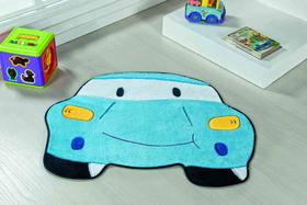 Tapete Pelúcia Para Quarto Meninos Carros Azul Turquesa