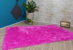 Tapete Peludo Felpudo Sala Quarto Shaggy Luxo 100X150 Pink