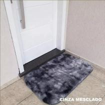 Tapete Peludo para Porta Sala Felpudo 40cm x 60cm Antiderrapante Shaggy