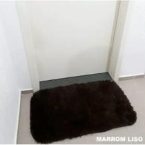 Tapete Peludo para Porta Sala Felpudo 40cm x 60cm Antiderrapante Shaggy