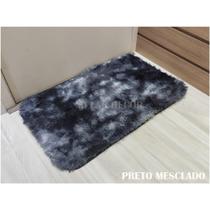 Tapete Peludo para Porta Sala Felpudo 40cm x 60cm Antiderrapante Shaggy