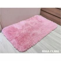 Tapete Peludo para Porta Sala Felpudo 40cm x 60cm Antiderrapante Shaggy