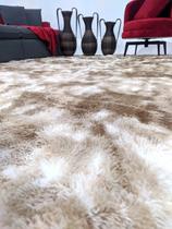 Tapete Peludo Pelo Alto Luxo Felpudo - 100X150 CM BEGE Tapete Peludo Pelo Alto Luxo Felpudo - 100X150 CM BEGE