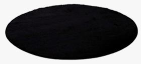 Tapete Peludo Redondo Pelo Baixo 110x110 Preto Tapete Peludo Redondo Pelo Baixo 110x110 Preto