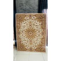 Tapete Persa Creme Design Medalhão 200x150cm
