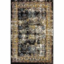 Tapete Persa Eclipse Preto 300x400cm Luxuoso Alto Padrão