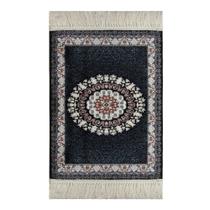 Tapete Persa Iraniano Azul Escuro - 0,50x1,00cm Tapete Persa Iraniano Azul Escuro - 0,50x1,00cm