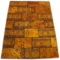 Tapete Persa Reloaded Vintage Patchwork Amarelo 1,40 x 2,05m Tapete Persa Reloaded Vintage Patchwork Amarelo 1,40 x 2,05m