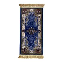 Tapete Persa Royal Azul 50x100cm Fio Acetinado - Decoração para Quarto e Sala