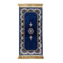 Tapete Persa Royal Azul 50x85cm Fio Acetinado - Decoração para Quarto e Sala Tapete Persa Royal Azul 50x85cm Fio Acetinado - Decoração para Quarto e Sala