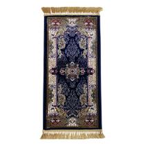 Tapete Persa Royal Azul Marinho 50x100cm Fio Acetinado - Decoração para Quarto e Sala Tapete Persa Royal Azul Marinho 50x100cm Fio Acetinado - Decoração para Quarto e Sala
