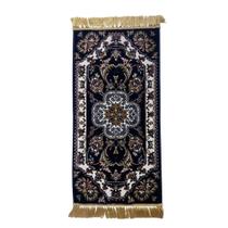Tapete Persa Royal Azul Marinho 50x100cm Fio Acetinado - Ideal para Quarto e Sala Tapete Persa Royal Azul Marinho 50x100cm Fio Acetinado - Ideal para Quarto e Sala