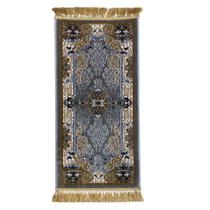 Tapete Persa Royal Cinza 50x100cm Fio Acetinado - Decoração para Quarto e Sala Tapete Persa Royal Cinza 50x100cm Fio Acetinado - Decoração para Quarto e Sala