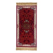 Tapete Persa Royal Vermelho 50x100cm Fio Acetinado - Ideal para Quarto e Sala Tapete Persa Royal Vermelho 50x100cm Fio Acetinado - Ideal para Quarto e Sala