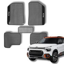 Tapete personalizado citroen c3 2023 2024 2025 feel you turbo 200 live pack bordado emborrachado 5 peças lavavel antiderrapante completo