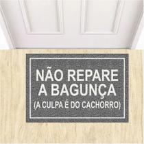 Tapete Personalizado Não Repare Na Bagunça 60X40 cm Cinza Tapete Personalizado Não Repare Na Bagunça 60X40 cm Cinza