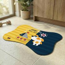 Tapete Pet Colorido Azul e Amarelo Para Cachorro Comedouro Antiderrapante Novadecora Tapete Pet Colorido Azul e Amarelo Para Cachorro Comedouro Antiderrapante Novadecora