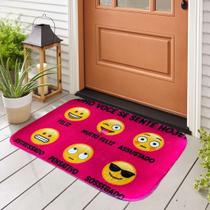 Tapete Pet Emoji Diversas Cores 70cm x 50cm Para Seu Pet