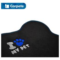 Tapete Pet Formato Osso 40x60 cm - I LOVE MY PET - Carpete Preto/Azul