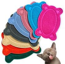 Tapete Pet Impermeável Comedouro Para Comida Ração para Gatos Cães Cachorros Filhotes 40cm X 25cm