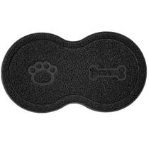 Tapete Pet Impermeável p/ Comedouro Comida Água Ração Cachorro Gato Antiderrapante 46x26cm Uzoo Cor:Dog Preto Tapete Pet Impermeável p/ Comedouro Comida Água Ração Cachorro Gato Antiderrapante 46x26cm Uzoo Cor:Dog Preto